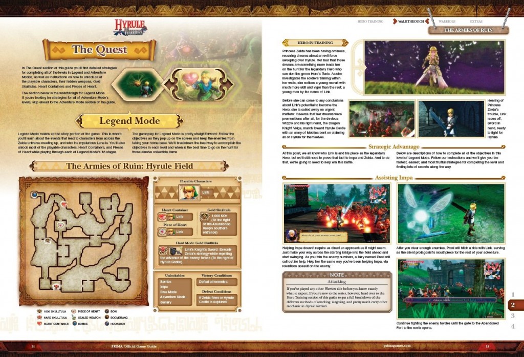 guide officiel extrait hyrule warriors